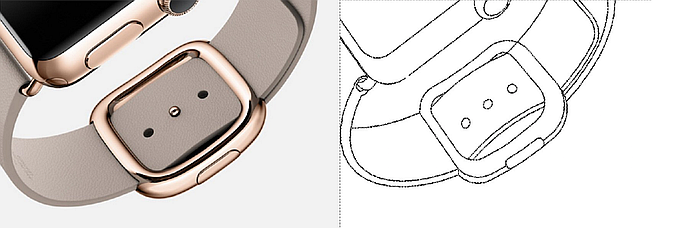 Samsung files patent for interchangeable smartwatch bands using Apple Watch sketches