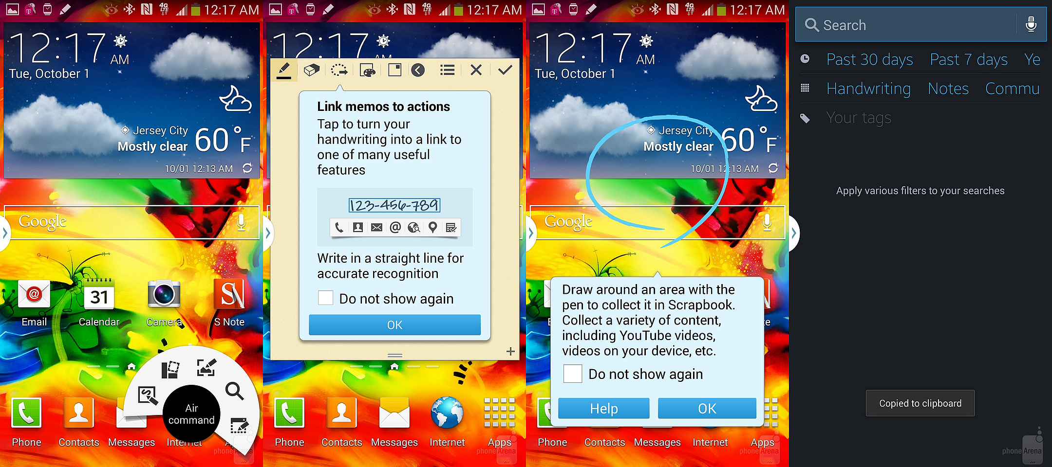 Air Command, Scrapbook, S Finder, Action Memo on the Galaxy Note 3 - Note the progress: the evolution of the Samsung S Pen from the original phablet to the Note 7