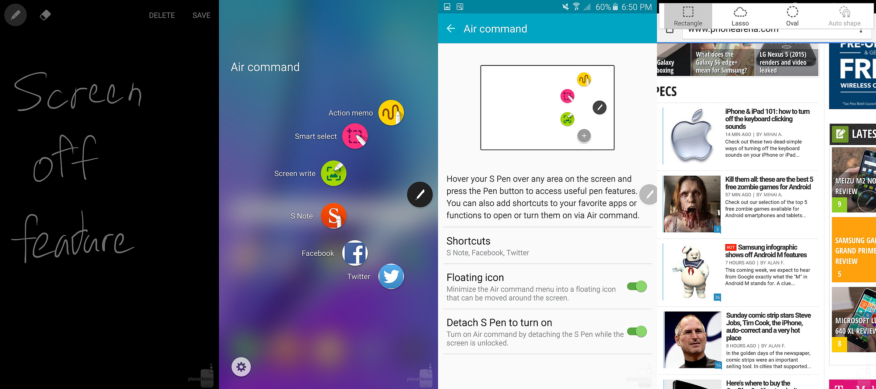 Screen Write, Universal Air Commands, Scrolling Capture on the Galaxy Note 5 - Note the progress: the evolution of the Samsung S Pen from the original phablet to the Note 7