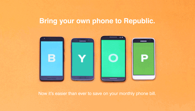 Republic Wireless now allows subscribers to bring their own phone to the network