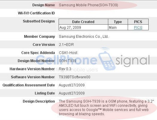 Samsung Behold 2 features an AMOLED screen and is powered by Android?