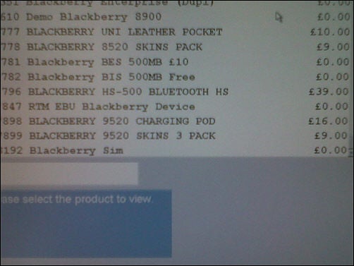 Accessory SKUs for the BlackBerry Storm 9520 start to pile up on Vodafone's inventory