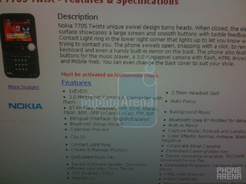 Leaked specs sheet gives a little more insight into Verizon&#039;s Nokia Twist