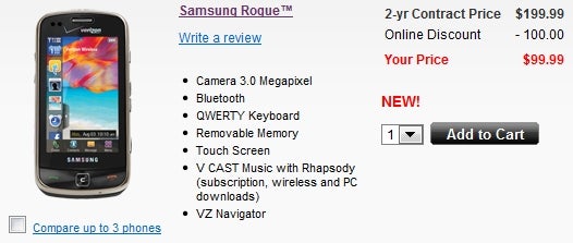 Verizon releases the Samsung Rogue U960 and Intensity U450