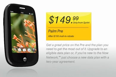 Sprint has lowered the Palm Pre's price by $50 - Sprint gives the Palm Pre a price cut