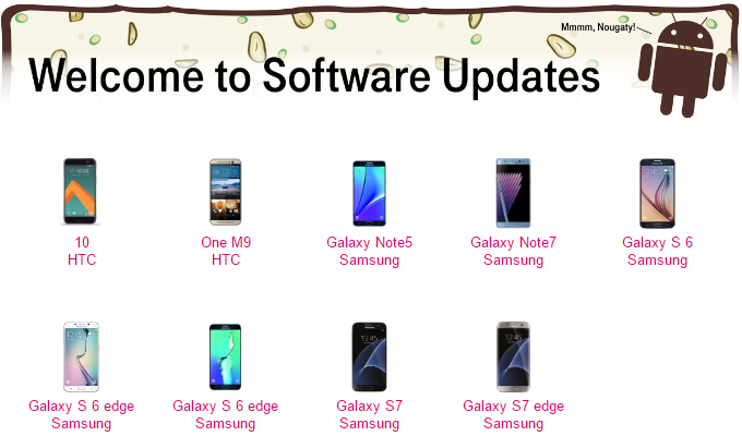 T-Mobile shares list of Samsung and HTC phones that will get Android 7.0 Nougat updates