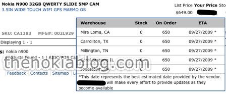 U.S. distribution centers to get hands on Nokia N900 on September 23rd