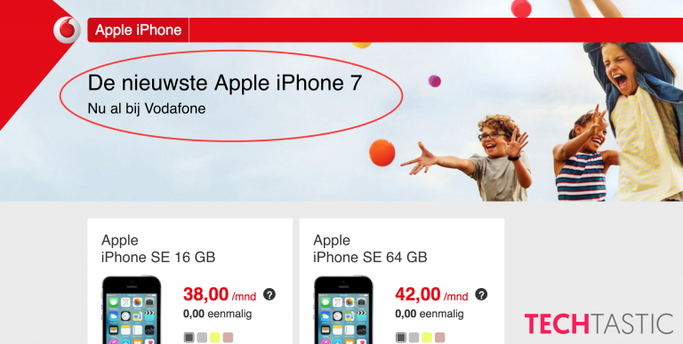 Vodafone placeholder confirms Apple iPhone 7 name - Apple iPhone 7 it is, according to Vodafone