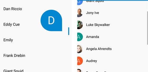 The scrollbar has changed in Google Contacts 1.5, and not necessarily for the better - Google Contacts update brings revamped UI and features from the web version
