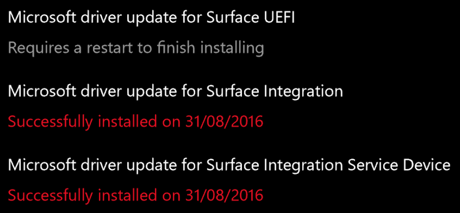 Three new driver updates are available for the Surface Pro 4 and Surface Book - Microsoft provides three new driver updates for the Surface Pro 4 and Surface Book