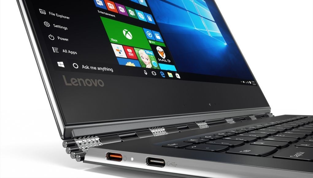 Lenovo's Yoga 910 features an edge-to-edge 4K display and fingerprint sensor