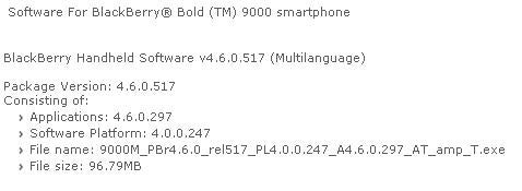 If at first you don't succeed: AT&T offers Bold OS 4.6.0.297 once again