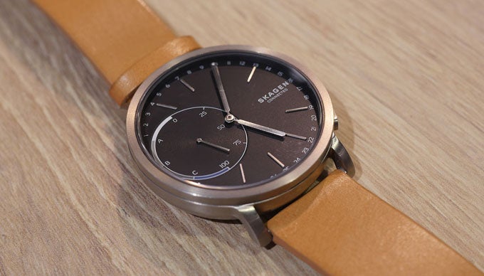 Hagen connected leather hybrid hot sale smartwatch