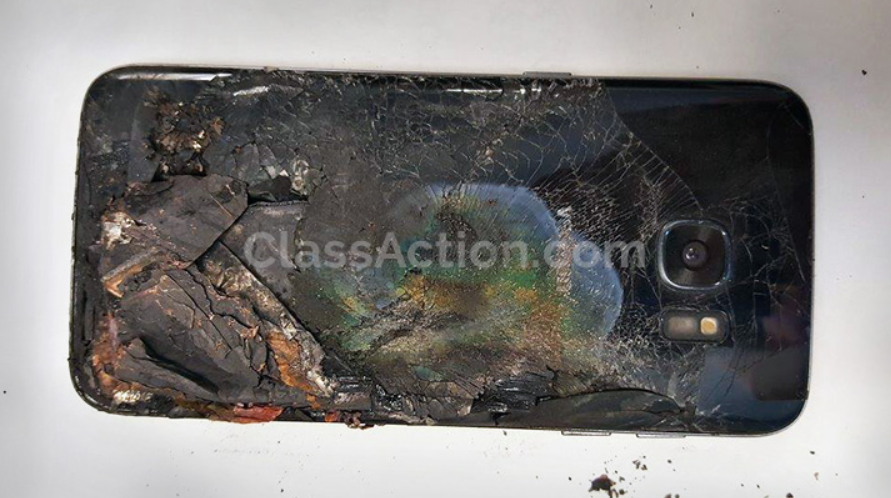 Samsung is being sued over the explosion of this Samsung Galaxy S7 edge which caused second and third degree burns - Samsung sued over an exploding phone and it&#039;s not the Galaxy Note 7