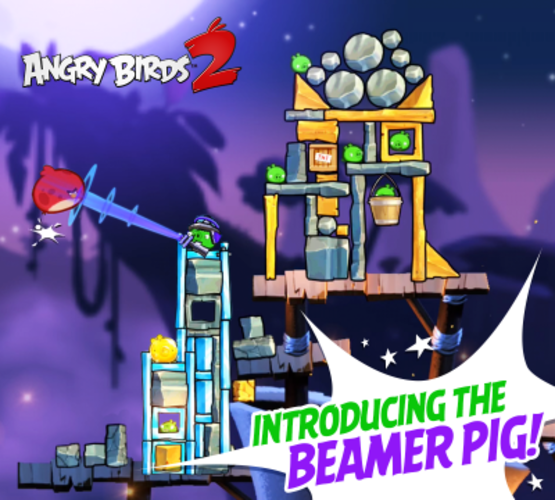 Rovio promotes the new Beamer Pig on the updated Angry Birds 2 - Update for Angry Birds 2 adds two new chapters, each with 40 levels