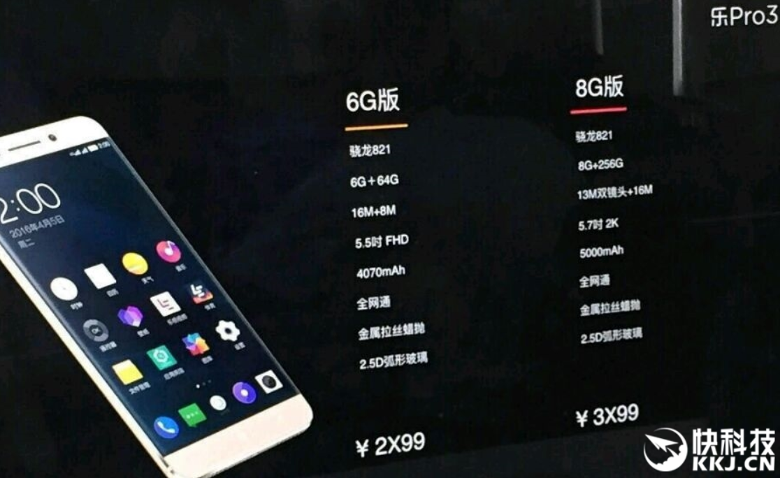 The LeEco Le Pro 3 has a variant offering 8GB of RAM - Internal training document reveals variants of the LeEco Le Pro 3 with 6GB and 8GB of RAM?