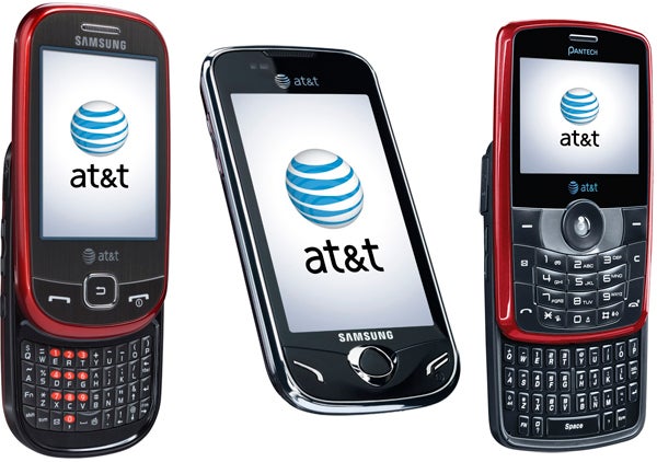 L to R "Flight", "Mythic" and "Reveal" - Four new feature phones from AT&T to offer Opera-powered full web browsing