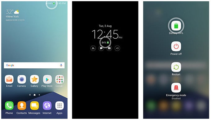 Google Grants Samsung An Exception To Android Rules For Using Green Battery  Icons On The 'Safe' Note 7 - Phonearena