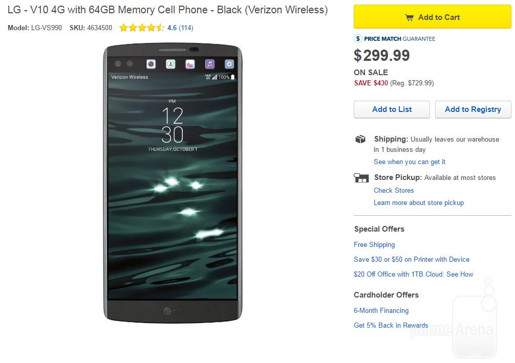 Deal: snag a brand new LG V10 for just $299.99 at Best Buy