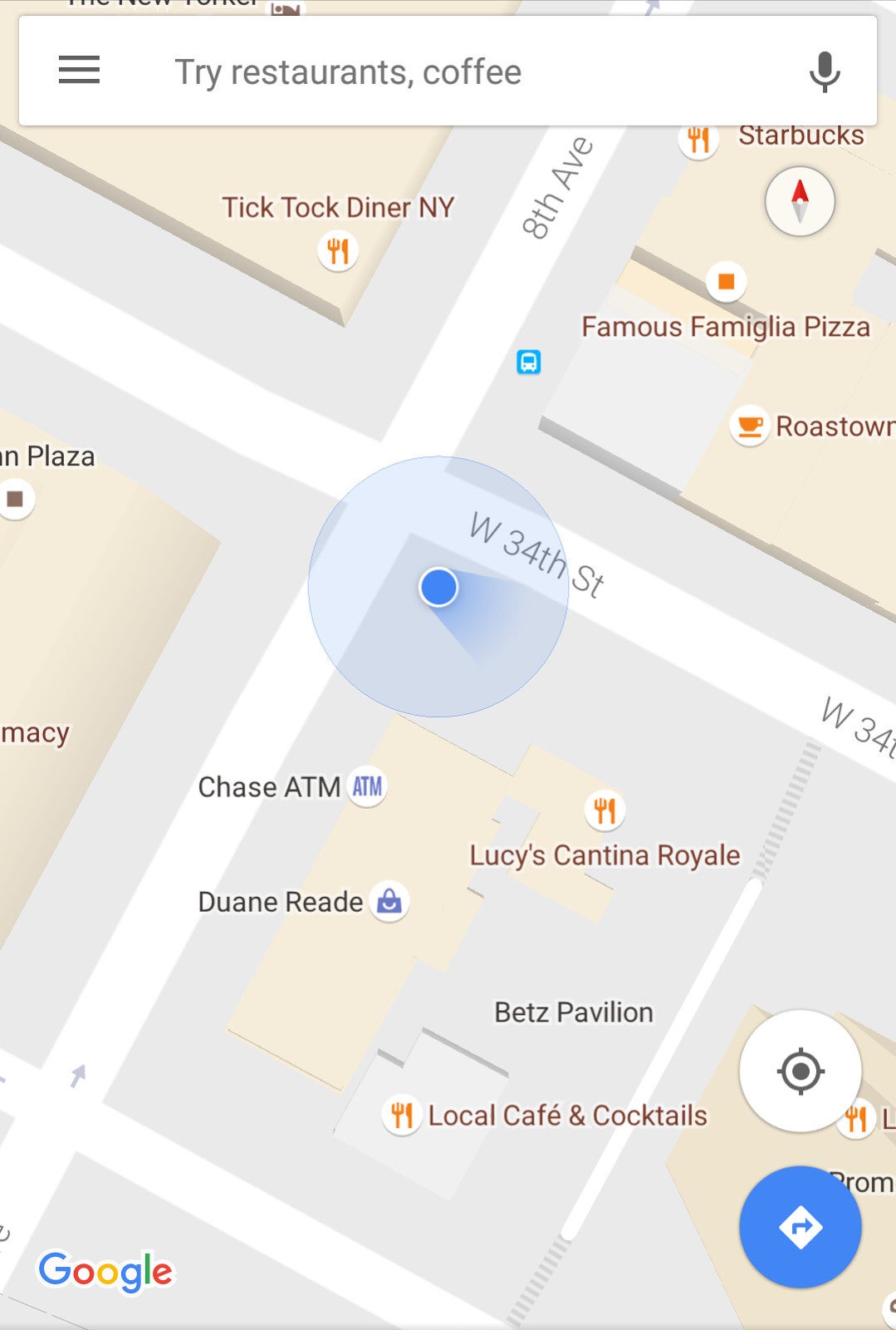 Google Maps for Android drops direction arrow in favor of a blue beam