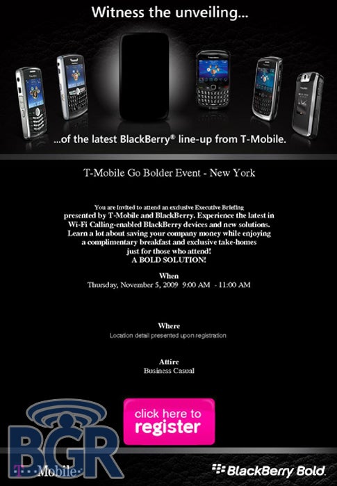 T-Mobile partying with the BlackBerry 9700