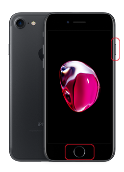 Simultaneously press the Lock key and the Home button to take a screenshot on the iPhone 7 - How to take a screenshot on Apple's iPhone 7