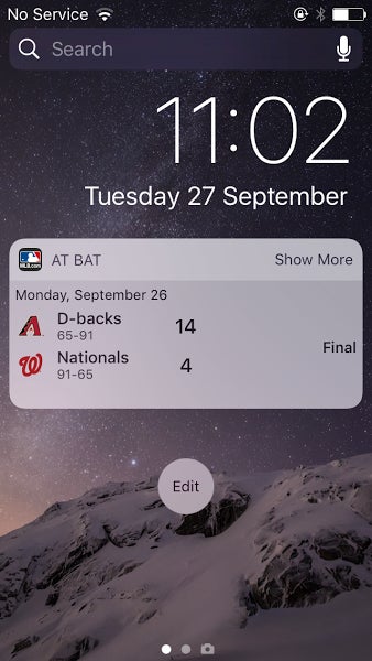 MLB At Bat supports the new iOS lock screen - MLB At Bat brings baseball highlights to your iPhone lock screen