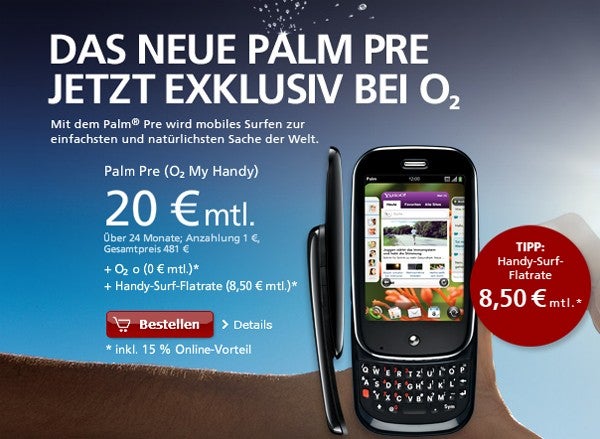 GSM version of the Palm Pre makes its debut in Germany - with two new free apps