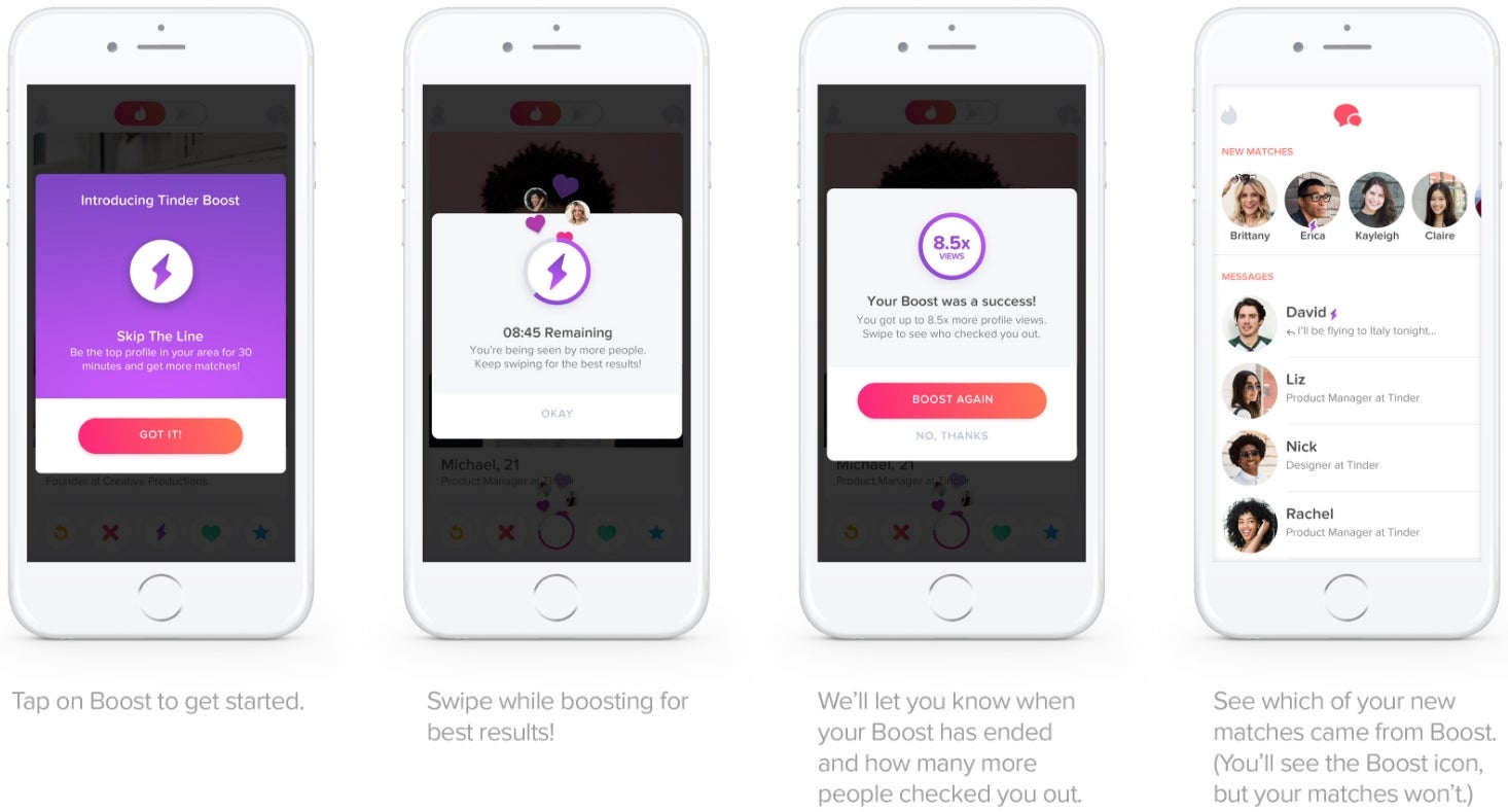 Tinder gets new Boost feature that gives you 30 minutes in the spotlight
