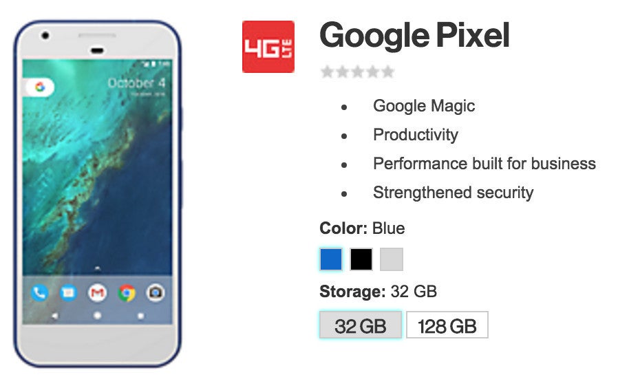New information about Google's Pixel and Pixel XL phones revealed by Verizon