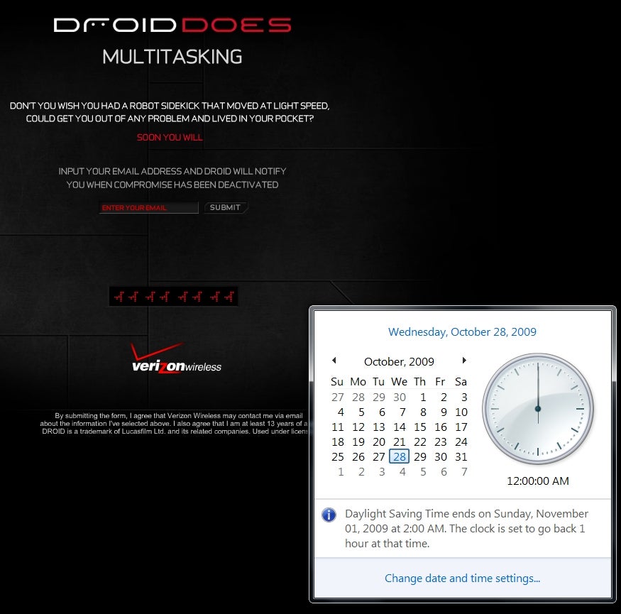 DROID DOES countdown clock now ends on October 28