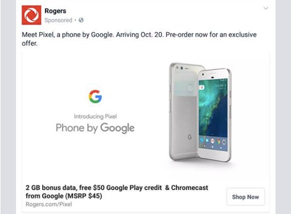 Rogers slips up, reveals the Google Pixel launch date