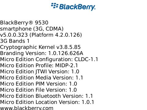 Leaked OS 5.0.0.323 for BlackBerry Storm 9530