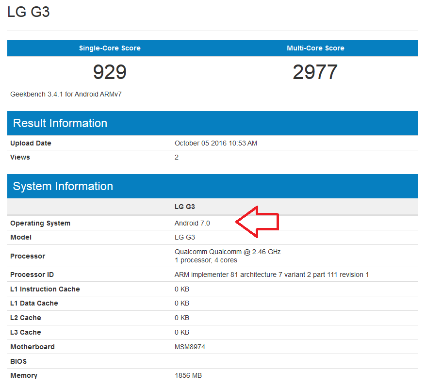The LG G3 is being tested with Android 7.0 installed - LG G3 getting tested for Android 7.0 update?