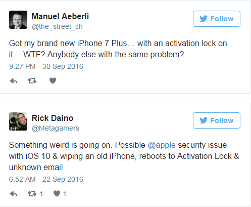 Activation Lock issue plagues some iPhone 7 owners