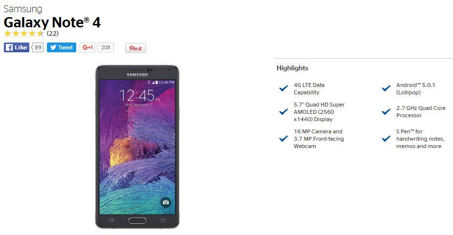 Samsung Galaxy Note 4 receives Android 6.0.1 Marshmallow update at US Cellular