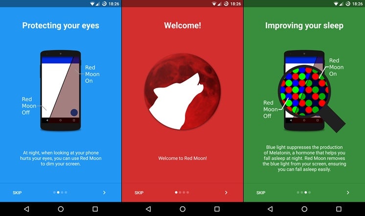 Spotlight: Red Moon for Android is a great blue-light filtering app, alternative to f.lux and Twilight