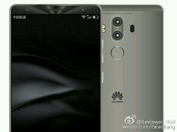 Photo reportedly leaks the dual camera setup on the back of the Huawei Mate 9 - Huawei Mate 9: 20MP, 12MP rear Leica cameras; battery charges to 50% of capacity in 5 minutes