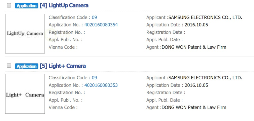 Samsung seeks to register a couple of trademarks related to a dual camera setup - A pair of trademark applications confirm a dual camera setup for the Samsung Galaxy S8