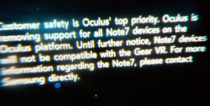 Things got from virtual to real: Oculus disables Galaxy Note 7's Gear VR app