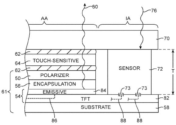 Apple patent shows more sensors integrated under the display, bezel-less iPhone inbound?