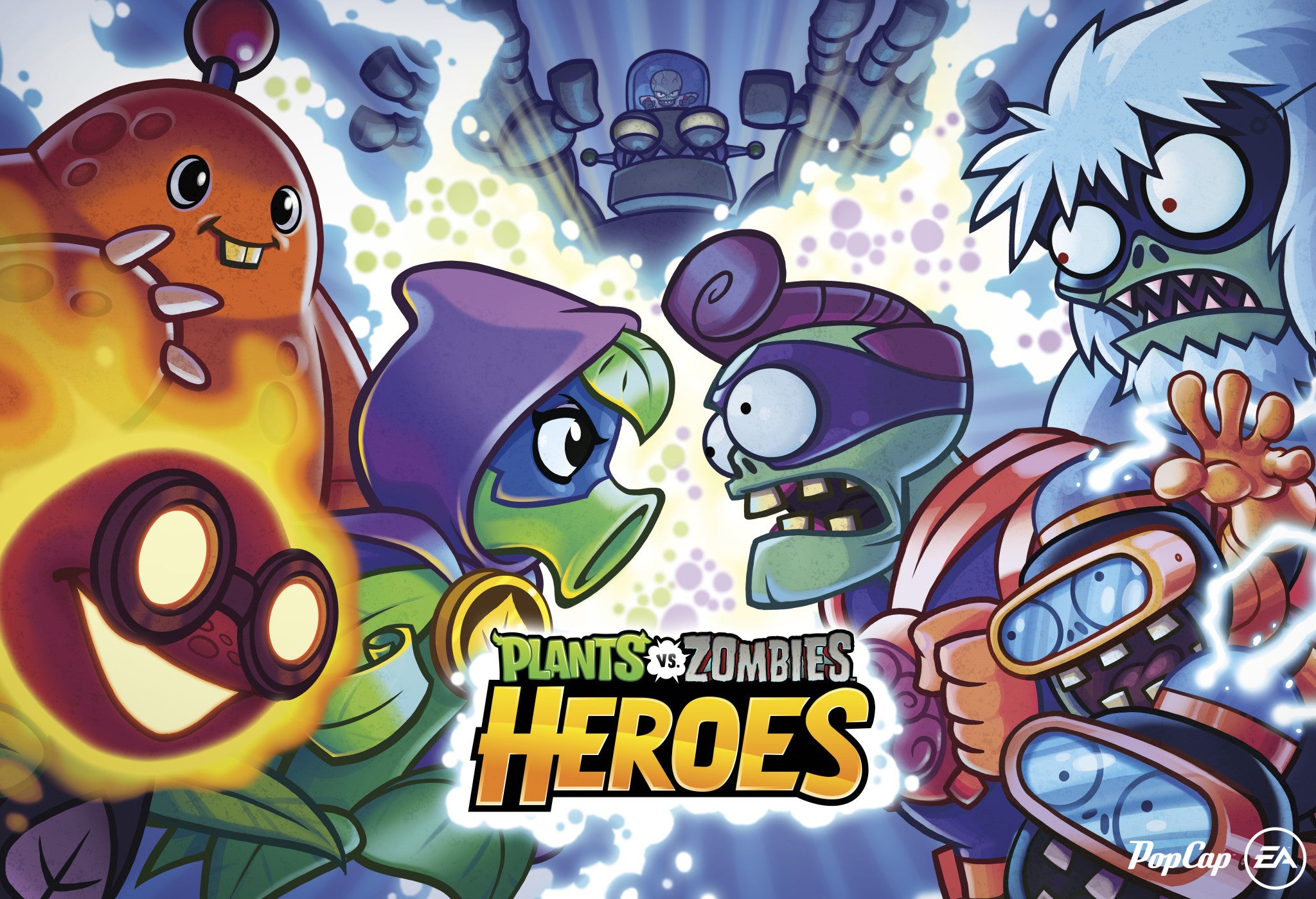 Plants vs. Zombies Heroes, A Mobile Collectible Card-Based Strategy Game  Pitting Superhero Plants Against Zombies