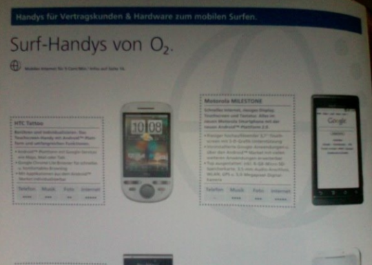 Motorola DROID to get launched in Germany as the MILESTONE by O2