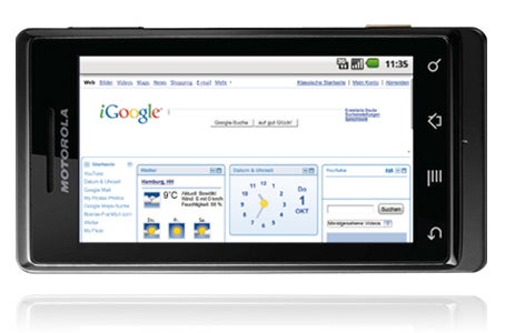 Image from O2 web site - Motorola DROID to get launched in Germany as the MILESTONE by O2