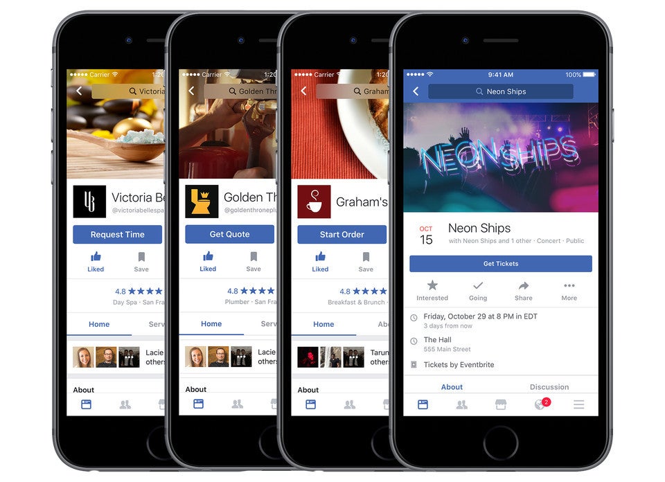 Facebook for iOS update adds new Recommendation system, tickets to movies, more
