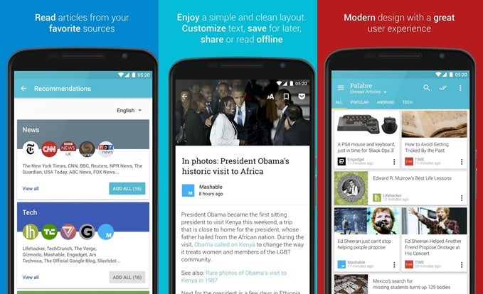 Spotlight: Palabre is a beautiful and functional all-in-one RSS reader app for Android