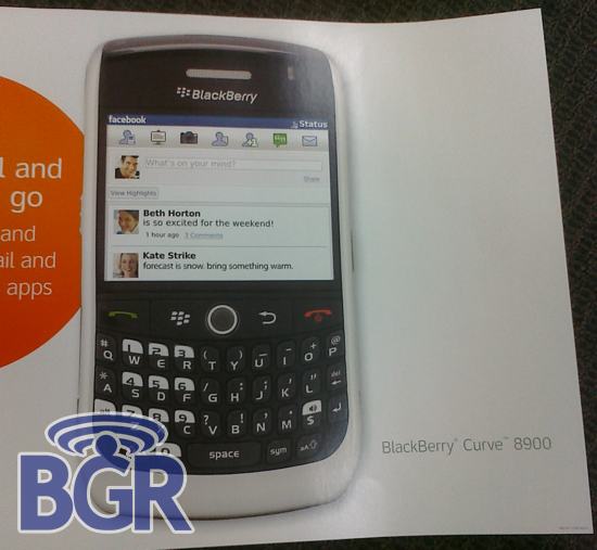 White BlackBerry Curve 8900 for AT&T?