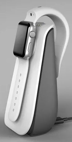 The charging station will power both the strap and the Watch. - CMRA is an Apple Watch band with built-in cameras