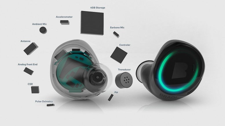 The Bragi Dash pack a lot of technology. - These smart earphones let you call up Siri or Google Assistant by tapping your cheek