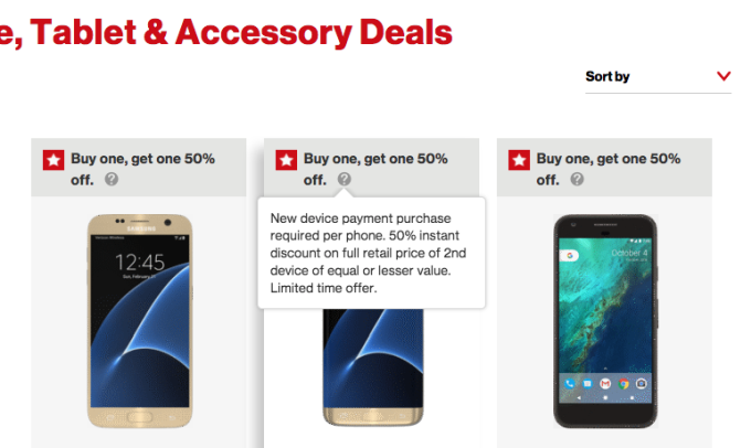 Deal: Verizon holding BOGO 50% off promotion on the Pixel, Pixel XL, Galaxy S7 edge, and LG V20